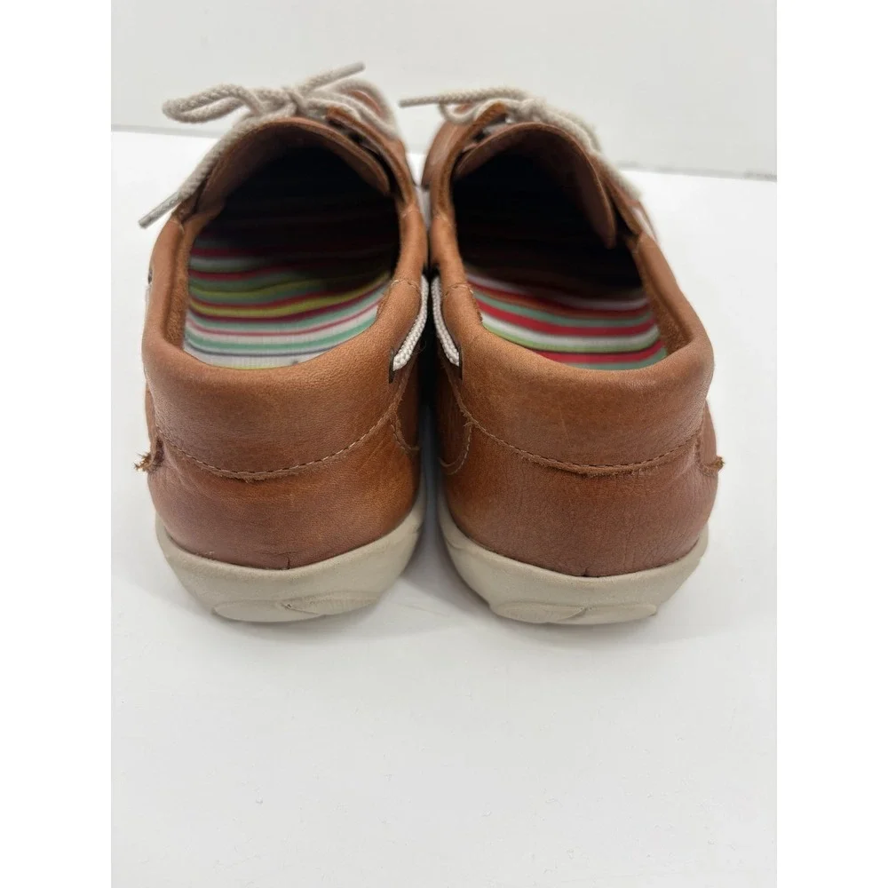SAS Decksider Boat Shoes Men's Brown Leather Casual Comfort Tripad, USA, 12M